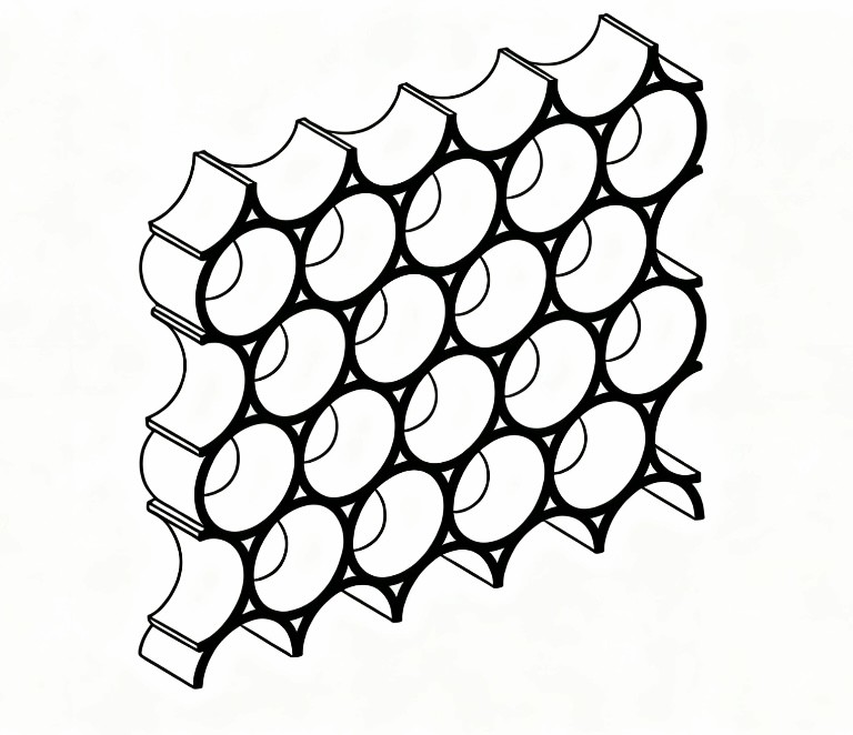 Cœur en cellule alvéolaire ouverte